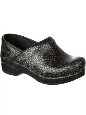 Dansko Professional Medallion Metallic Sunburst Clog Black Multi EU 40 / US 10